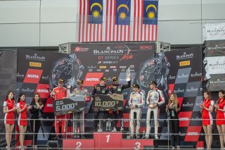 Race 1 podium - Overall - Sepang 2017 | Blancpain GT Series Asia