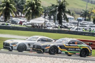 #666 Russell Ward Reinhold Renger GruppeM Racing Team Mercedes-AMG GT4 & #72 Ringo Chong Gilles Vannelet Team iRace.Win Mercedes-AMG GT4 Sepang 2018 | Blancpain GT Series Asia
