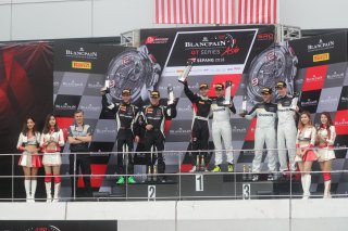Race 1 GT3 Overall podium #999 Patric Niederhauser Nico Bastian GruppeM Racing Team Mercedes-AMG GT3 #19 Martin Kodric Dennis Lind FFF Racing Team by ACM Lamborghini Huracan GT3 #888 Brice Bosi Raffaele Marciello GruppeM Racing Team Mercedes-AMG GT3 Sepan | Blancpain GT Series Asia