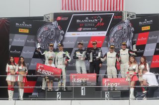 Race 1 GT4 Podium #666 Russell Ward Reinhold Renger GruppeM Racing Team Mercedes-AMG GT4 #666 Russell Ward Reinhold Renger GruppeM Racing Team Mercedes-AMG GT4 #72 Ringo Chong Gilles Vannelet Team iRace.Win Mercedes-AMG GT4 Sepang 2018 | Blancpain GT Series Asia