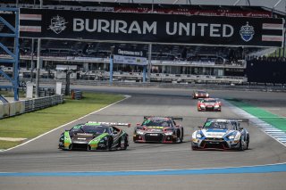 #63	FFF Racing Team by ACM	Hiroshi Hamaguchi	Marco Mapelli	Lamborghini Huracan GT3, #37	Absolute Racing	Anthony Liu	Josh Burdon	Audi R8 LMS GT3, #18	KCMG	Yuke Taniguchi	Tsugio Matsuda	Nissan GT-R NISMO GT3	Buriram 2018 | Blancpain GT Series Asia