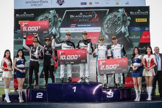 GT3 Overall Podium, #999	GruppeM Racing Team	Patric Niederhauser	Markus Pommer, #27	HubAuto Corsa	Leo Ye Hongli	Nick Foster, #3	Absolute Racing	Martin Rump	Franky Cheng Congfu 	Audi R8 LMS GT3	Buriram 2018 | Blancpain GT Series Asia