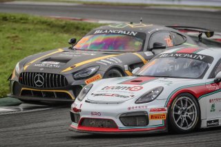 Race 1 #17	Taiwan Top Speed Racing Team	Keo Chang	George Chou	Porsche Cayman GT4 Clubsport MR	& #72	Team iRace.Win	Ringo Chong	Gilles Vannelet	Mercedes-AMG GT4	Fuji 2018 | Blancpain GT Series Asia