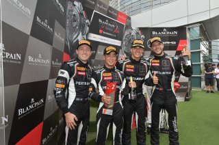 Race 2 - #19	FFF Racing Team by ACM	Lamborghini Huracan GT3	Dennis Lind	Martin Kodric	#63	FFF Racing Team by ACM	Lamborghini Huracan GT3	Hiroshi Hamaguchi	Marco Mapelli	Shanghai 2018 | Blancpain GT Series Asia