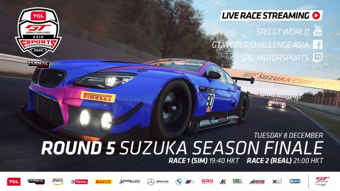 Stage set for TCL GT World Challenge Asia Esports Presented by Tarmac Works showdown at Suzuka