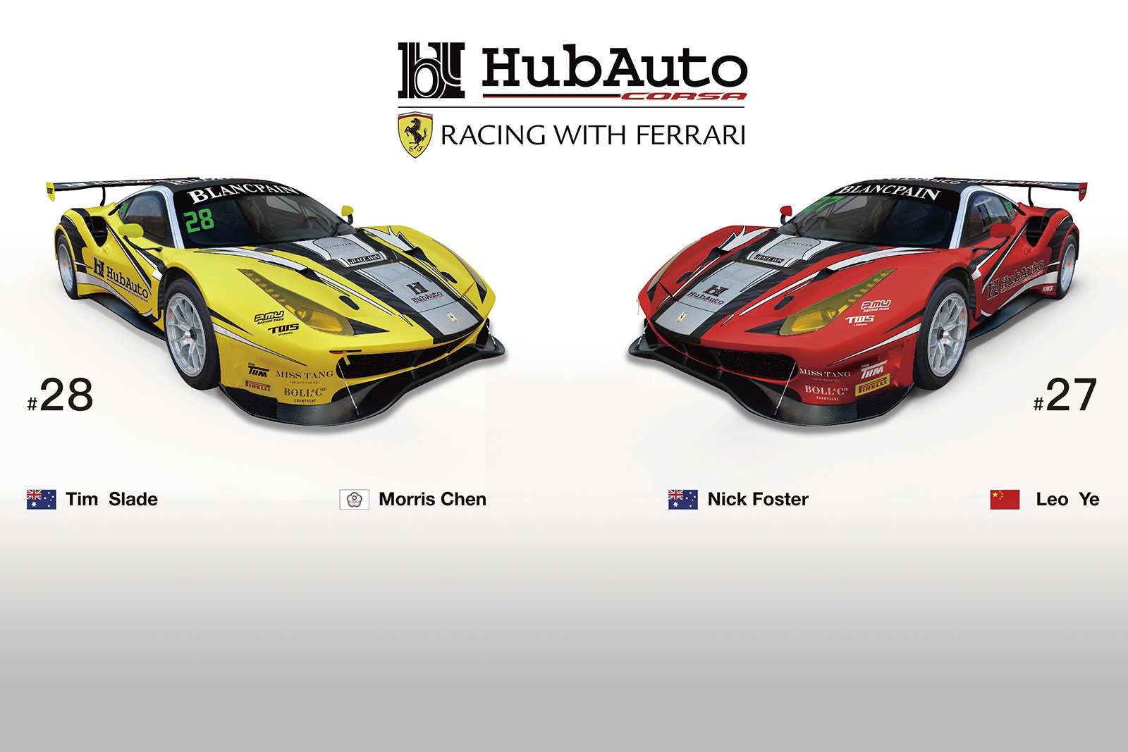 Supercars star Slade set for Blancpain GT Series Asia assault with HubAuto Corsa and Ferrari